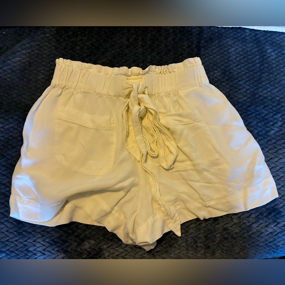 BCBGeneration Cream High Waist Shorts